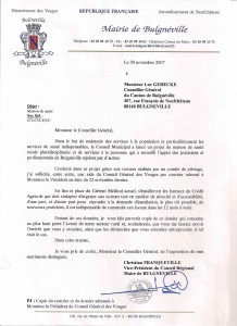 Courrier de Monsieur le Maire - 30 novembre 2007